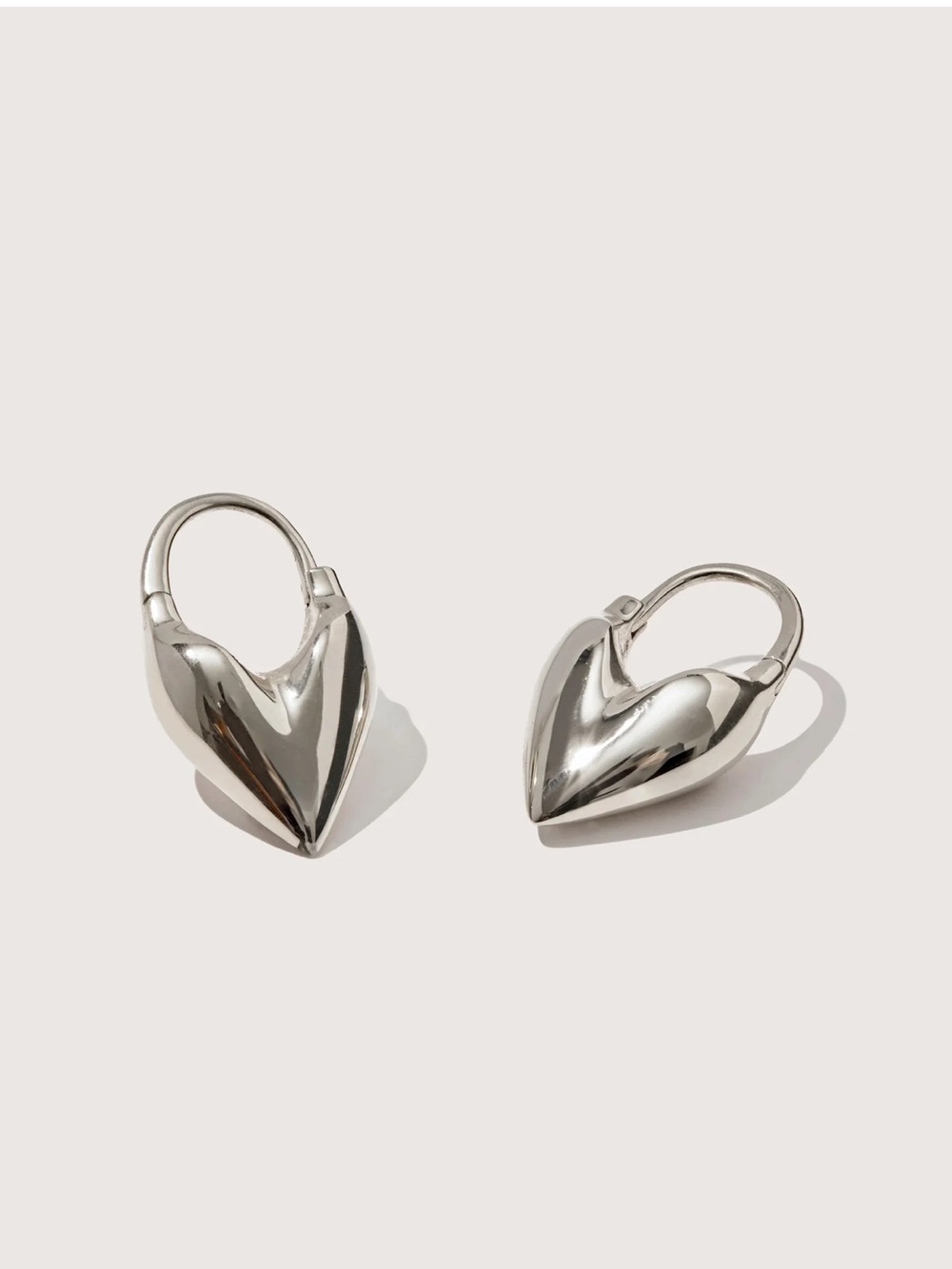 Otiumberg brand Roscida Sterling Silver Heart Hoop Earrings